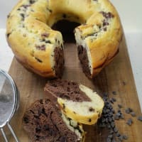 Chocolate biconate ricotta cake