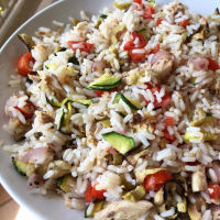 Light rice salad