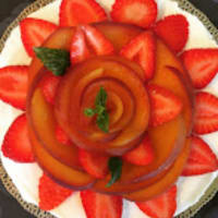 cheesecake pesche e fragole