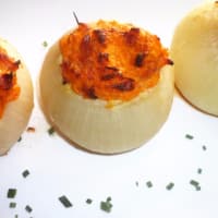 Cebollas rellenas de calabaza