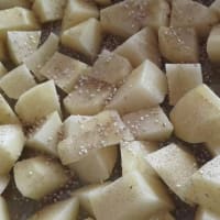 Roast celery roast with baked potatoes and chestnut cream step 14