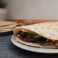 Piadine with olive oil with a semi-integral mixture step 8