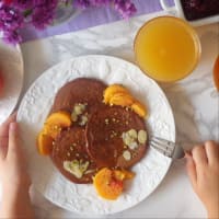 Tortitas con chocolate paso 2