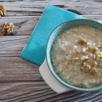 Risotto with pesto nuts