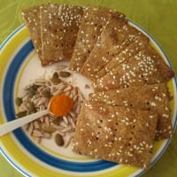 Salty whole-grain crackers