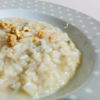 Risotto con gorgonzola y peras