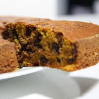 Cake with pumpkin and chocolate drops