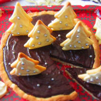 Tarta de chocolate de la Navidad