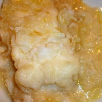 Salt cod with milk and onions