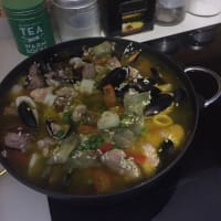 Valencian paella step 10