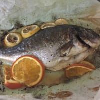 Baked sea bream with warm citrus salad step 11