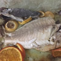 Baked sea bream with warm citrus salad step 12