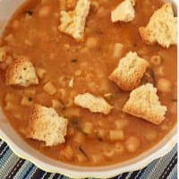 Chickpea soup with soup