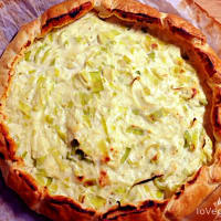 Quiche leeks and vegan ricotta step 5