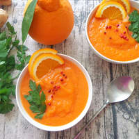 Cream of carrots, ginger and orange