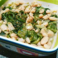 Frijoles y escarola