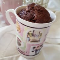 Cake in cocoa cup