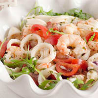 Squid and shrimp salad.