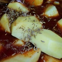 Potato sauce with fennel seeds step 1