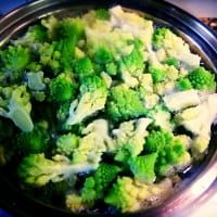 Omelette with vegan romanesco broccoli step 1