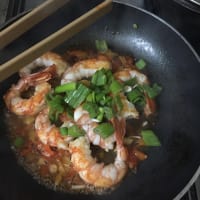 Prawns with whiskey and bergamot step 8