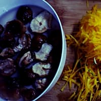 Fideos de arroz con setas shiitake y calabaza paso 2