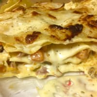 Lasagne alla zucca, funghi e prosciutto