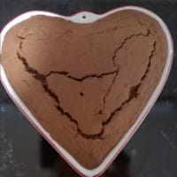 Chocolate heart cake step 6