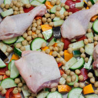 Roast chicken with chickpeas and vegetables! step 2