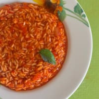Whole tomato risotto