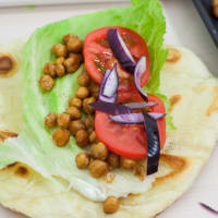 Pita with spiced roasted chickpeas! step 4