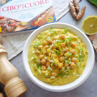 Hummus con cebollas de primavera