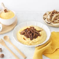 Polenta bergamasca and porcini mushrooms