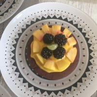 Tarta de cacao con fruta! paso 15