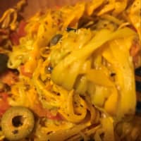 Tagliatelle With Yellow Zucchini Alla Puttanesca