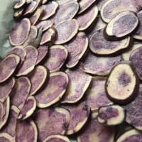 Baked purple potato chips step 2