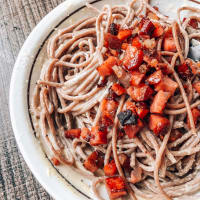 Speck and ricotta pasta