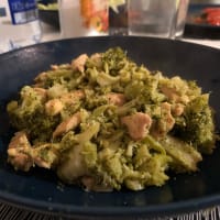 Chicken with soy sauce and broccoli