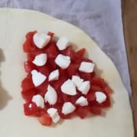 Triángulo con tomate paso 1