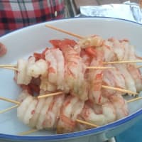 Bbq Series: Shrimp skewers au gratin step 1