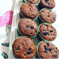 Muffin forest heart with buckwheat