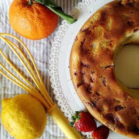 Bundt cake with fruit salad part 1. step 2