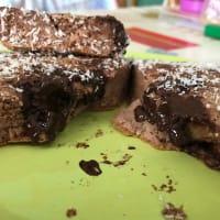 Panqueques de chocolate con proteína del corazón