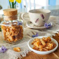 Homemade candied ginger