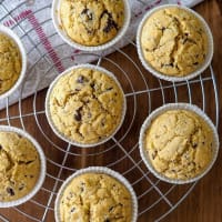 Muffins de plátano y leche de coco