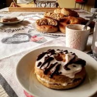 Soft baked donuts without butter and eggs step 1