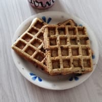 Waffles proteici all'avena