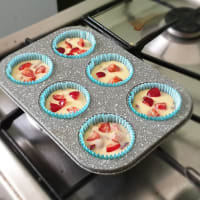 Cherry muffins step 3