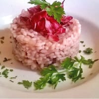 Risotto de radicchio rojo