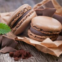 Chocolate macarons Chocolate macarons